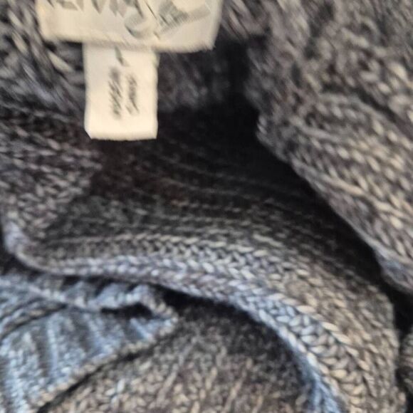 Olivia Sky Women's Heather Blue Poly/Acrylic/Nylon Knit Button Down V-Neck Cardi - Picture 2 of 10